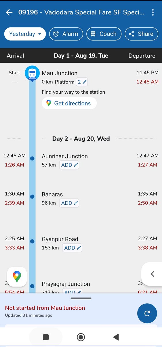 Anokha02's tweet photo. 7 Ghante ke Safar me indian Railway ne 1 Ghante Delay hai bhai abhi or kitna delay karegi age dekhte hai #IndianRailways https://t.co/4pYzxY1gv0