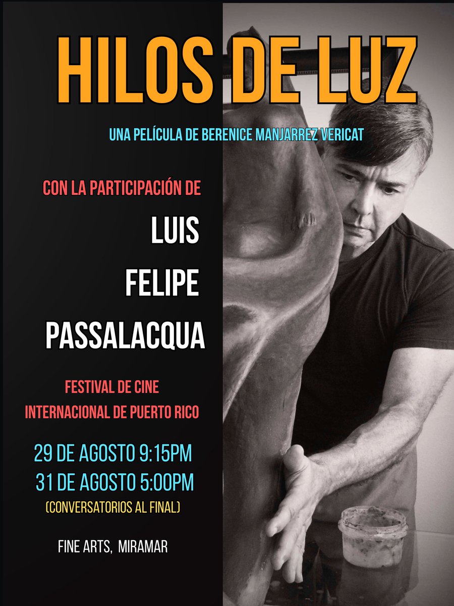lfpassalacqua's tweet photo. Bueno, ahora si. Hagan sus grupos y apoyemos producciones independientes, de calidad, y sobre todo, de mensajes contundentes como el de Hilos de luz. Espero verles el viernes 29 de agosto a las 9:15pm y el domingo 31 de agosto a las 5:00pm. Luego de ambas tandas tendremos un conversatorio. No olviden compartir esta información. Muy pronto en PONCE, pendientes. @SJCiudadCapital #documentales #cine #motivacional #documentaries #museums #museos