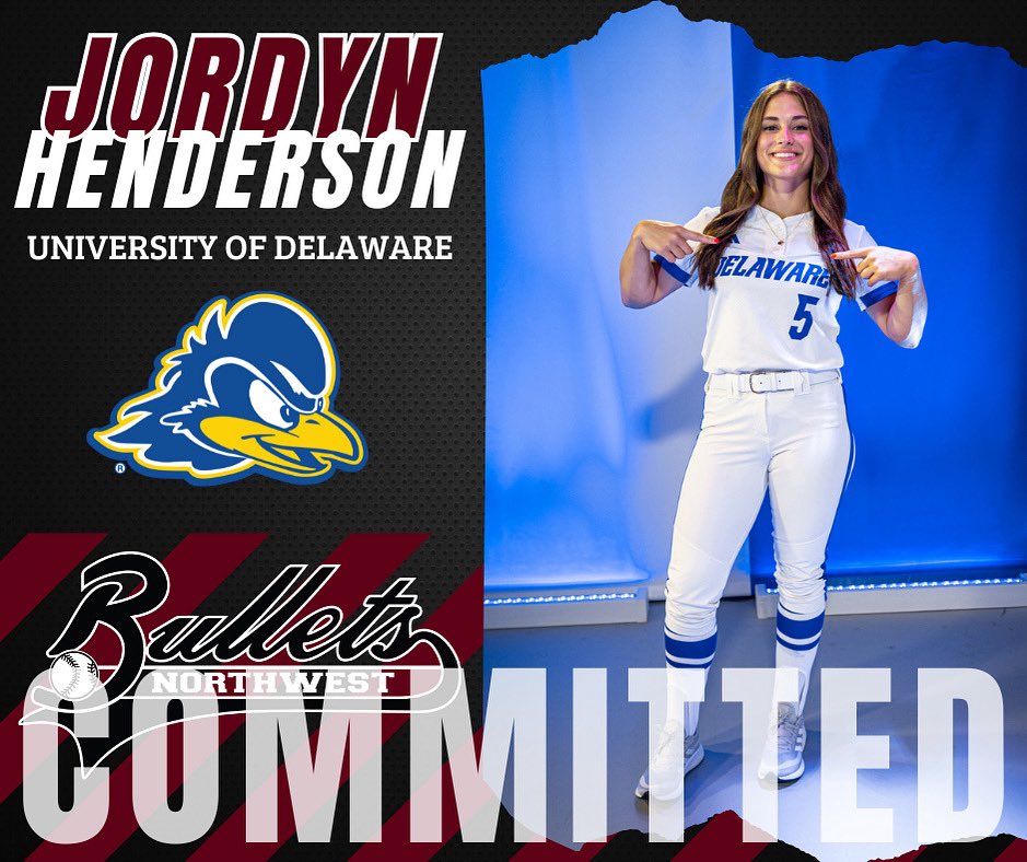 NW Bullets PNW (@nwbulletssb) on Twitter photo Congratulations to NW Bullet Jordyn Henderson on her commitment to continue her academic and athletic career at the University of Delaware. Go Bullets!!!π€π€
β’β’β’β’β’
<a href="/jordynjh07/">Jordyn Henderson - 2026</a> <a href="/Delaware_SB/">Delaware Softball</a> Congratulations to NW Bullet Jordyn Henderson on her commitment to continue her academic and athletic career at the University of Delaware. Go Bullets!!!π€π€
β’β’β’β’β’
<a href="/jordynjh07/">Jordyn Henderson - 2026</a> <a href="/Delaware_SB/">Delaware Softball</a>