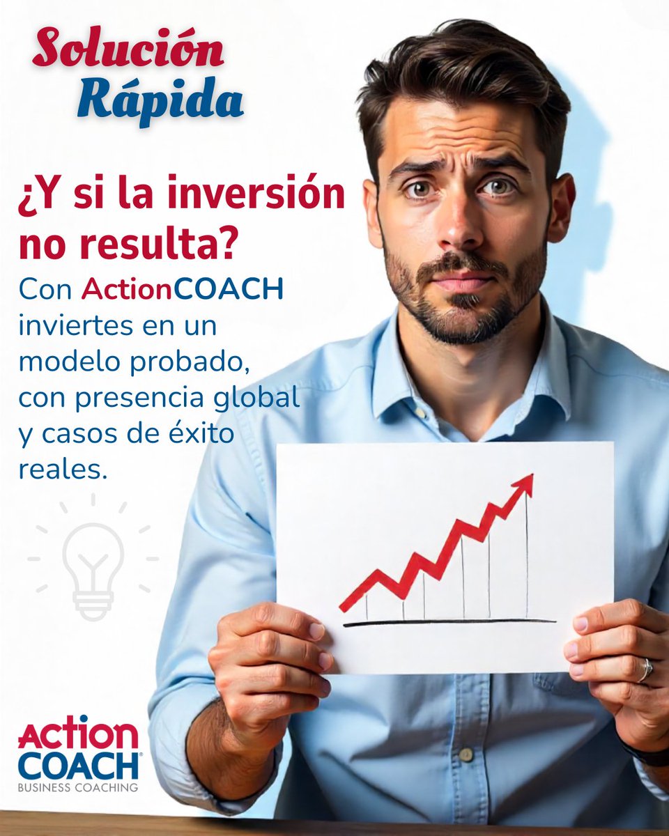 ¿Y si tu inversión no resulta?
Con ActionCOACH Iberoamérica no hay salto al vacío: modelo probado, presencia global y casos de éxito reales.
👉 La inversión inteligente también transforma vidas.
#InversiónInteligente #ActionCOACH