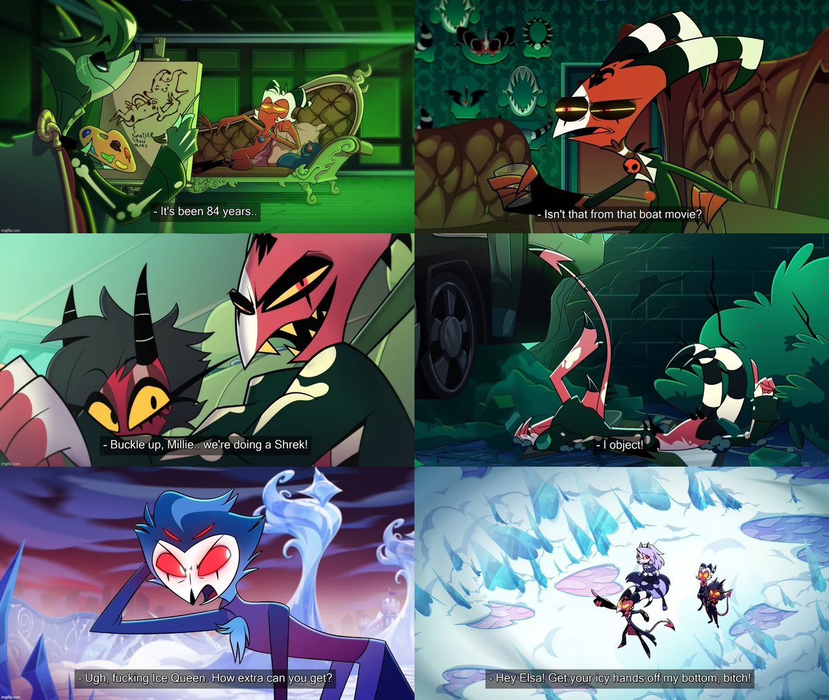 _Choco_torta's tweet photo. I wonder what the next movie references will be 🤣
#HelluvaBoss #Hellaverse #Blitzø #Stolas #Stolitz #Moxxie #Millie https://t.co/RqVKMfIrIG