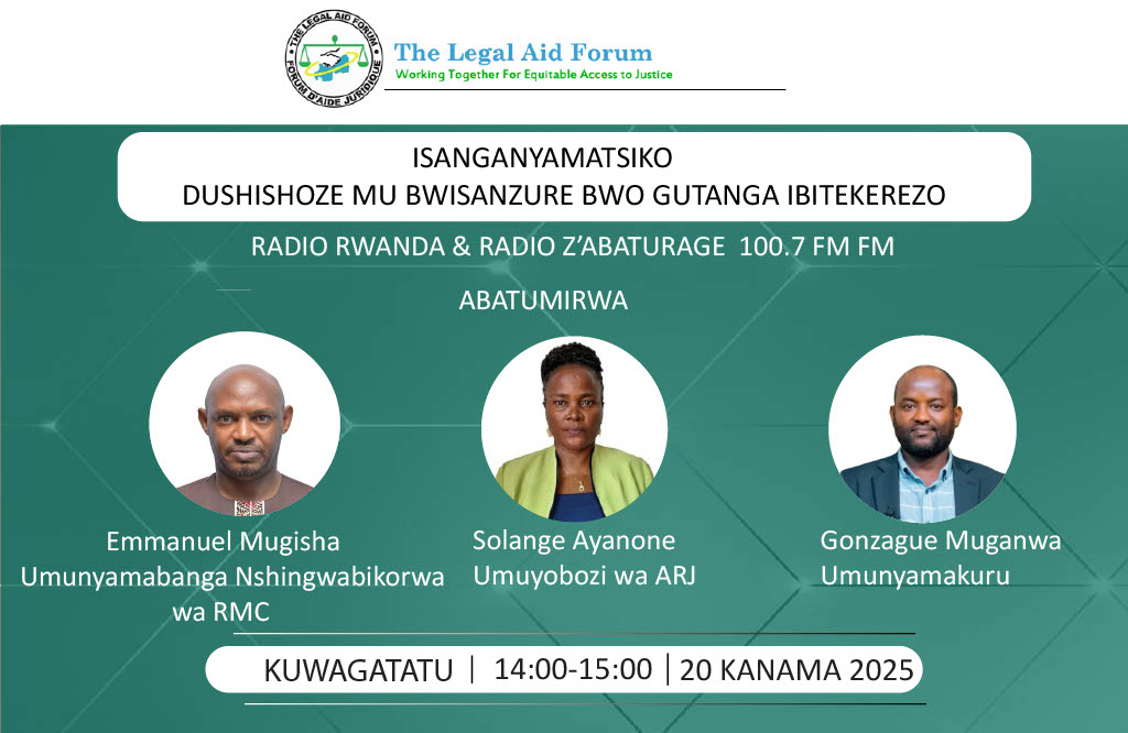 Ntimuzacikwe ikiganiro kuri Radio Rwanda ku nsanganyamatsiko igira iti: "Dushishoze mu bwisanzure bwo gutanga ibitekerezo.