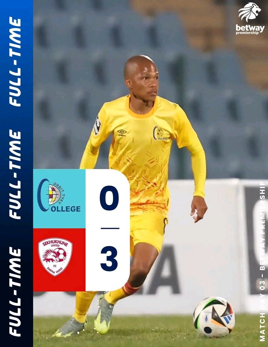 ORBIT FC (@_orbit_fc) on Twitter photo Full-time Score
ORBIT College 0 - 3 <a href="/SekhukhuneFc/">Sekhukhune United F.C.</a>
#Romewasntbuiltinaday #workinprogress Full-time Score
ORBIT College 0 - 3 <a href="/SekhukhuneFc/">Sekhukhune United F.C.</a>
#Romewasntbuiltinaday #workinprogress