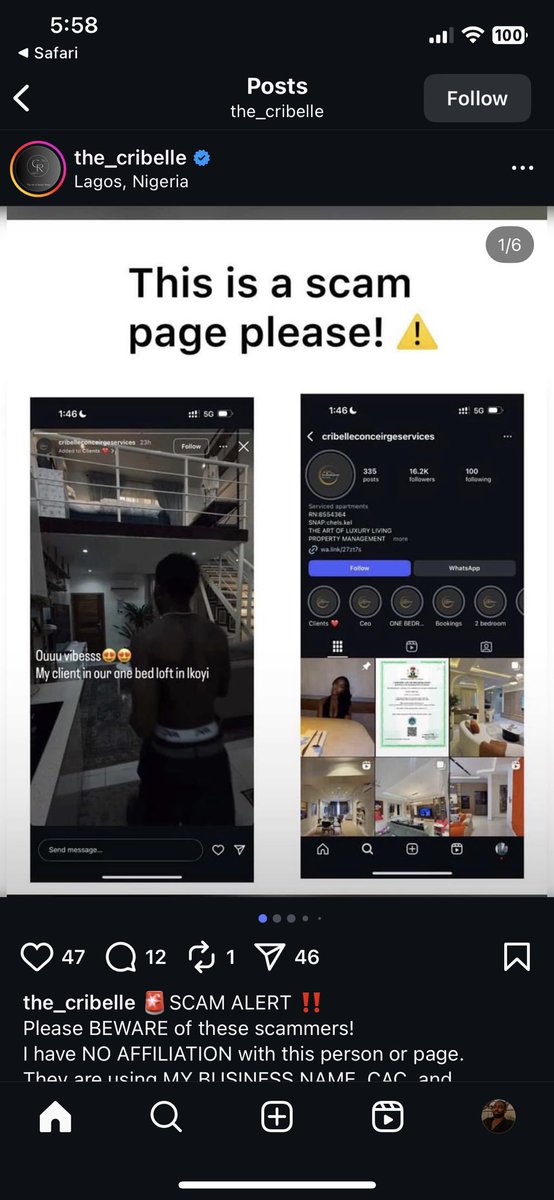 tiny_tobi_'s tweet photo. Just so no one else falls for their scam. Cribelleconceirgeservices is a scam https://t.co/2LspEUciiP