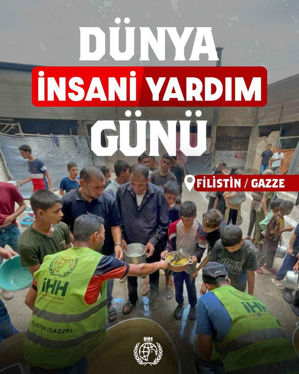 Bugün #DünyaİnsaniYardımGünü 
Mazlum coğrafyalarda türlü zorluklara rağmen umut taşıyıp gönüllere dokunan tüm insani yardım çalışanlarını ve gönüllülerini kutluyorum. İyiliği yeryüzüne ulaştırma uğrunda canlarını feda eden tüm gönüllü ve çalışanları rahmetle, minnetle anıyorum.
