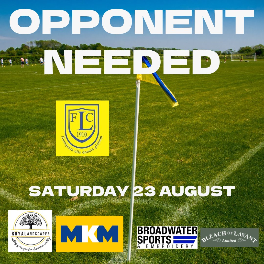 We are looking for a WSFL Division 2 or Division 3 opponent this Saturday. ⚽️

Happy to travel or Raughmere Park is available 🏟️

Please like this post or get in touch via DM if your team is interested.📱

#KIY 🟡