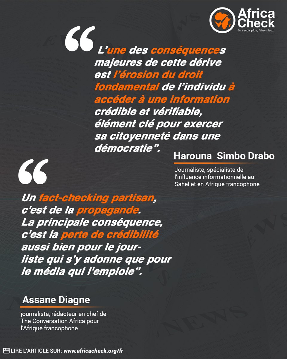 🟠 [BLOG] – Au Sénégal et dans d’autres pays africains, des médias de service public, entièrement financés par l’État, ont lancé des initiatives de vérification des faits.

Si ces démarches traduisent une volonté de lutter contre la désinformation, elles posent aussi la question