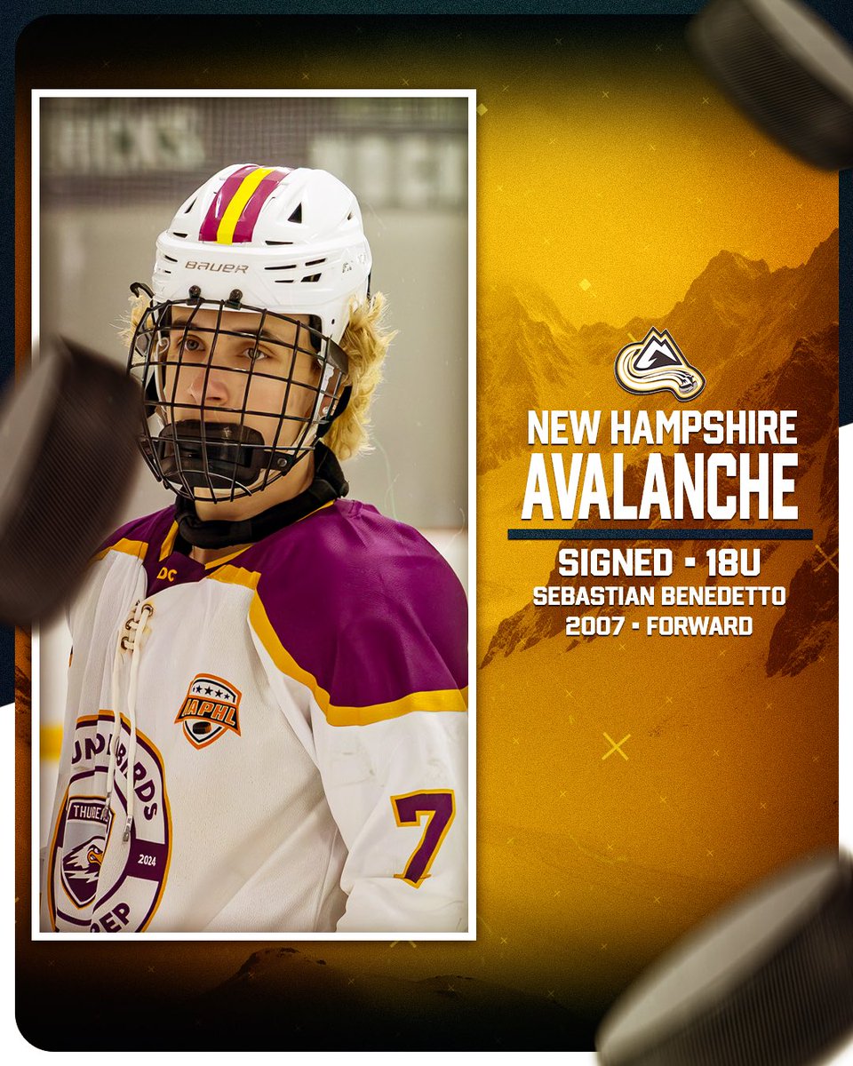 🚨SIGNING ALERT🚨

We are proud to announce another signing for our 18u team for the 2025-2026 season!

Sebastian Benedetto is a 2007 forward who played last season with the SISU Thunderbirds where he put up 12 points in 27 games 🏒

Welcome Sebastian 🤝