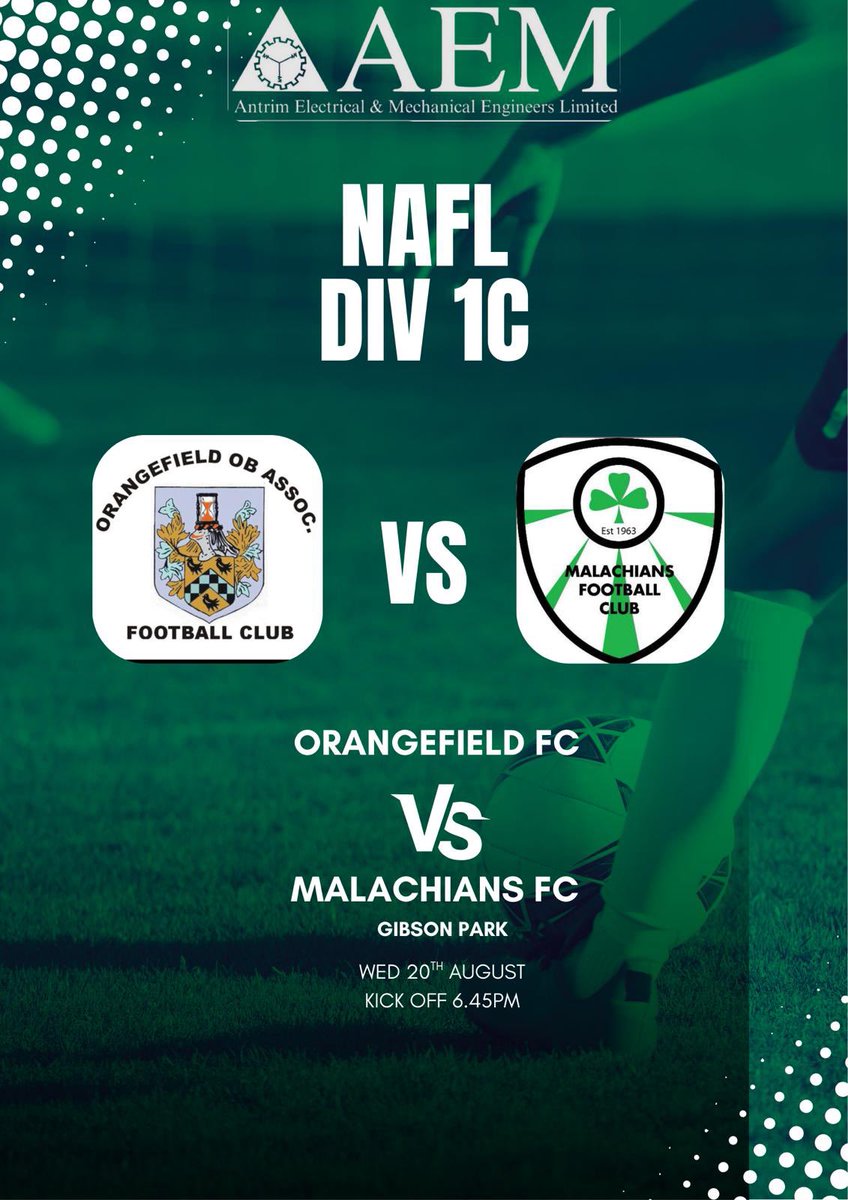 Back on league duty tomorrow night away to Orangefield. Come on the Super Mals.💪☘️