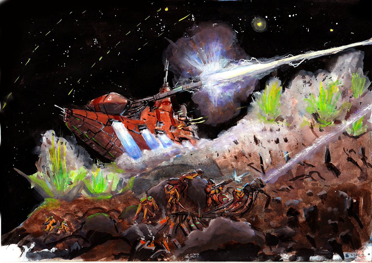 Eddoref's tweet photo. I was so happy to see people liked my autumn war art so much. So decided to make another! Again it's from autumn war books by @SnekguyStories not a specific scene just inspired. Used gouache over watercolours, fun to play with the light, but tricky! https://t.co/NkN1JyLayu