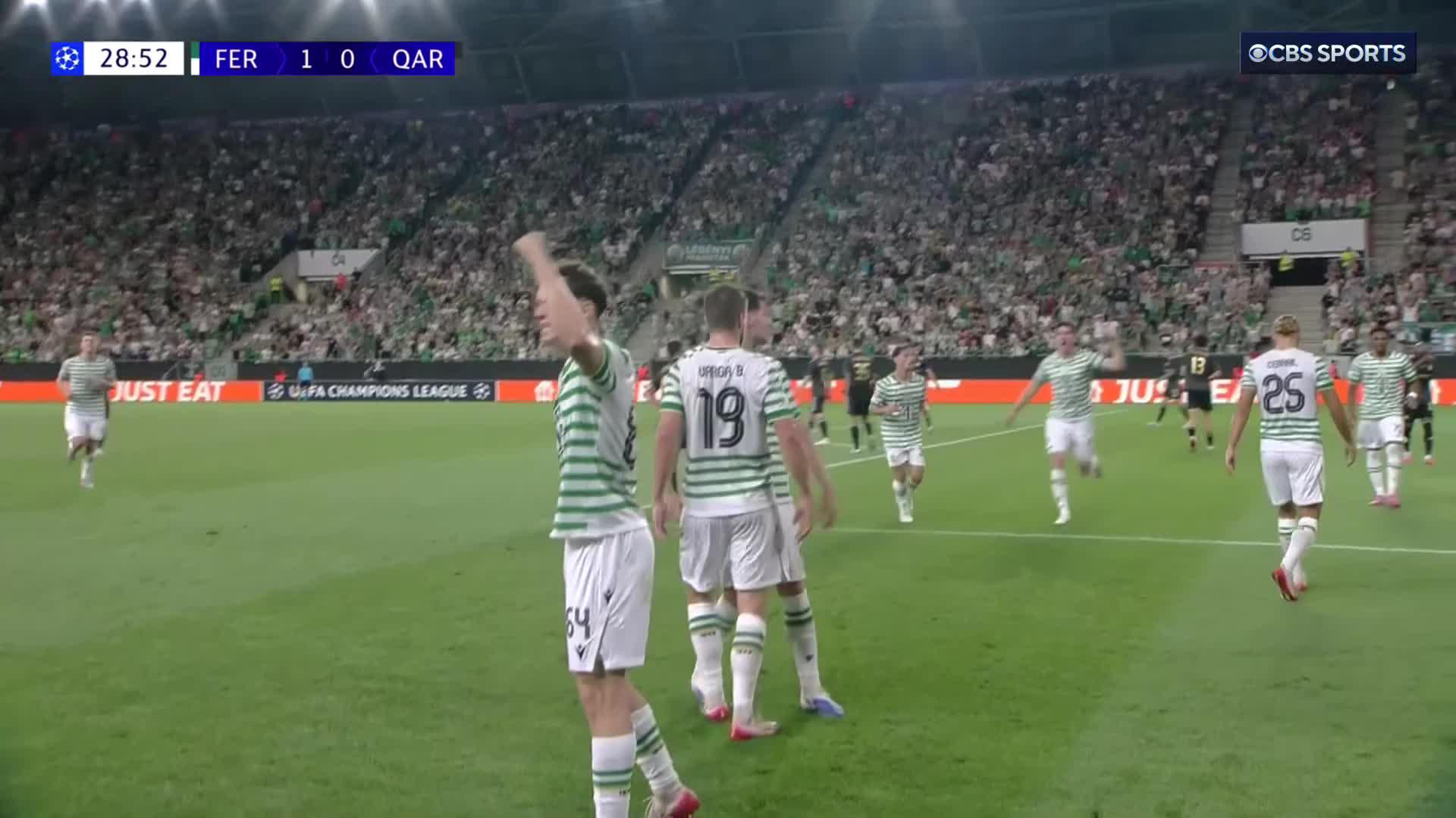 The cross 🔥The finish 😮‍💨 Ferencváros take the lead over Qarabağ 💪