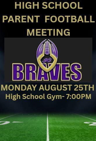 High School Football Parent Meeting Information