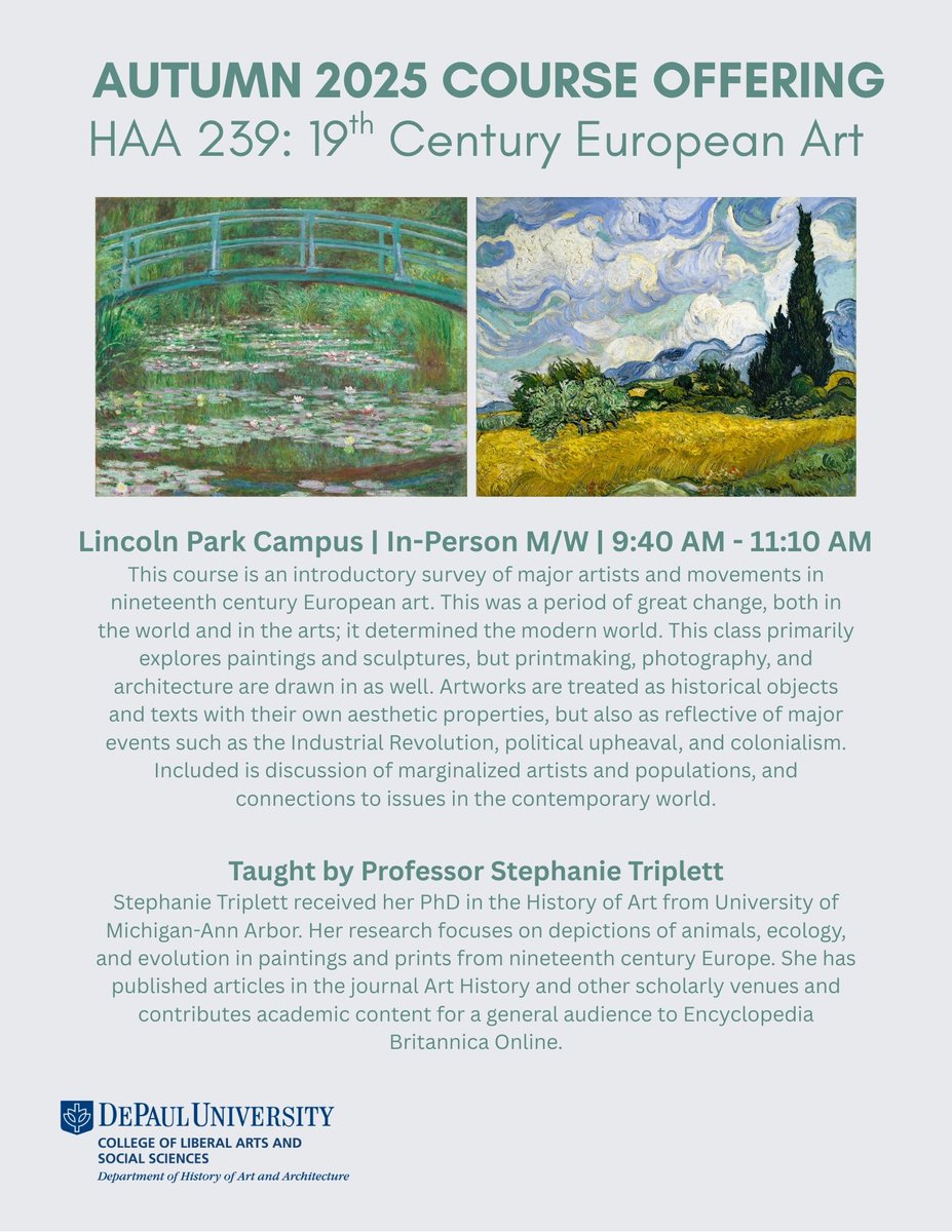 Are you looking for an Autumn Quarter art history course? Consider enrolling in HAA 239: 19th Century European Art!