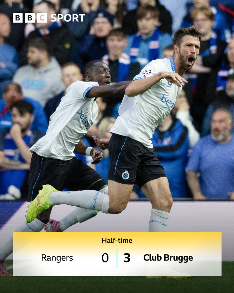 The boos ring around Ibrox at half-time in this Champions League play-off... 

#BBCFootball