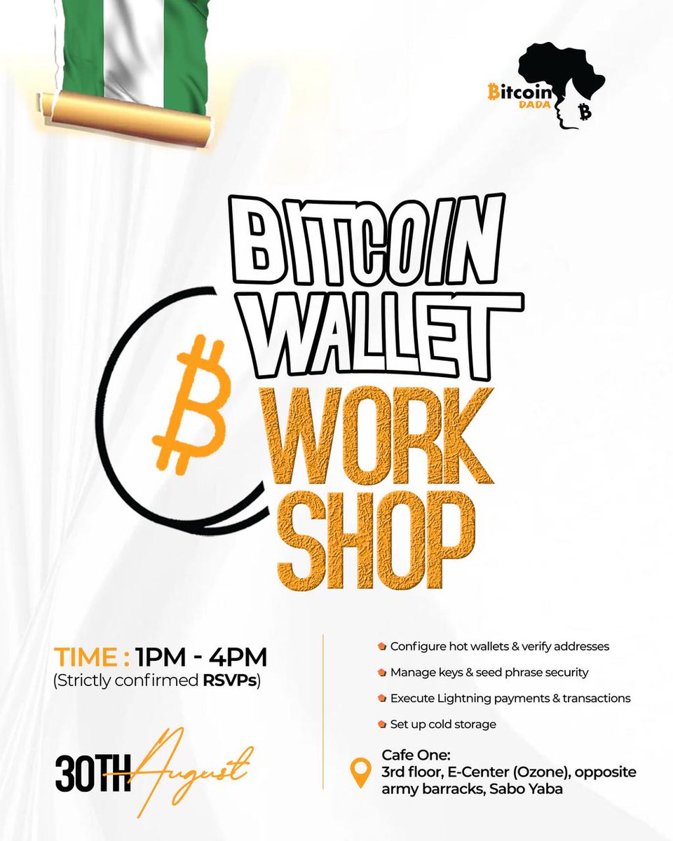 save_the_mind's tweet photo. 💫  Women in Uganda 🇺🇬 &amp; Nigeria 🇳🇬, this is your time!
Join the Bitcoin Wallet Workshop &amp; learn how to secure your wallet, protect your privacy, &amp; step into financial freedom. 🚀
⏳ Register now before the link closes!
https://t.co/TmIrMY9RFl

#BitcoinDada #FinancialFreedom https://t.co/HsXwZ0wAjV