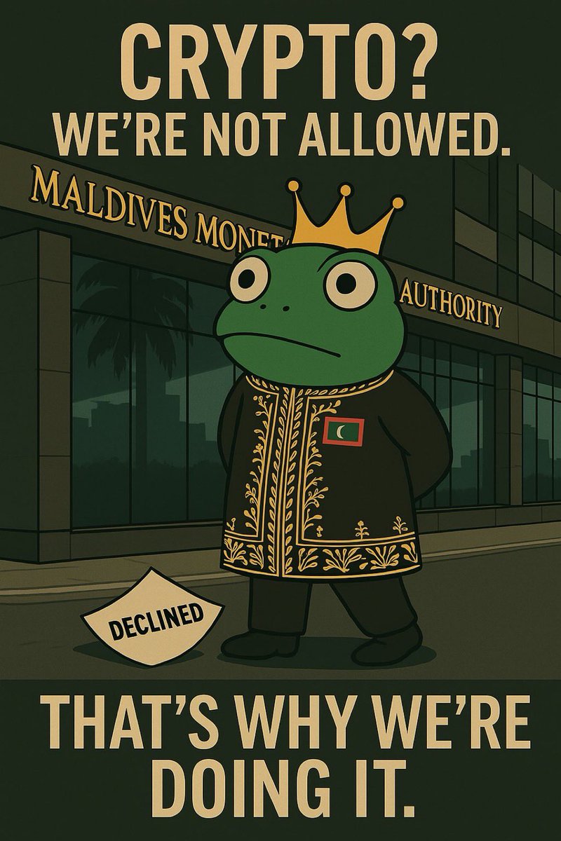 KingFrogNation's tweet photo. $FROGNATION

Why we did it.
No access. No permission. No problem.
#Frognation #Solana #MaldivesCrypto #Web3MV
#SolanaCommunity https://t.co/XhOfJBbG9r