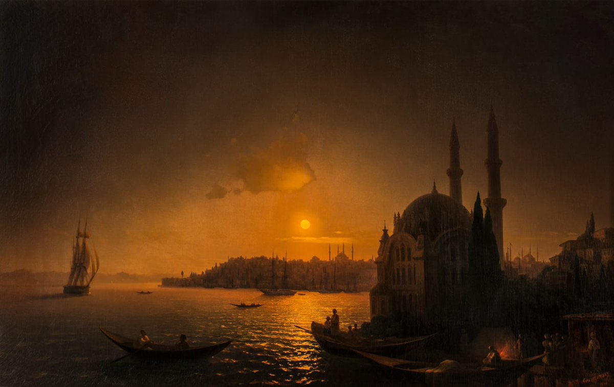 Ivan Aivazovsky, "View of Constantinople by Moonlight", 1846.