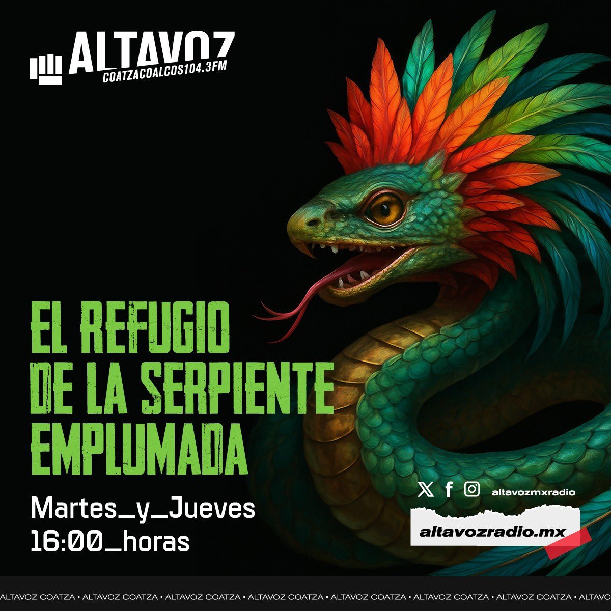Defensoría de las Audiencias del SPR (@defensoriaspr) on Twitter photo Este martes el lente y la pluma del fotoperiodista <a href="/HctorAd/">Héctor Ad Quintanar</a> guiarán historias de viaje, conflicto y cultura.
¡No te lo pierdas!
Sintoniza El Refugio de la Serpiente Emplumada 🐍
📻 <a href="/altavozmxradio/">Altavoz Radio</a> #Coatzacoalcos 104.3 FM
🗓️ Martes y Jueves
⏰ 16:00 Hrs
📲 <a href="/mxplus_tv/">MX Plus TV</a> Este martes el lente y la pluma del fotoperiodista <a href="/HctorAd/">Héctor Ad Quintanar</a> guiarán historias de viaje, conflicto y cultura.
¡No te lo pierdas!
Sintoniza El Refugio de la Serpiente Emplumada 🐍
📻 <a href="/altavozmxradio/">Altavoz Radio</a> #Coatzacoalcos 104.3 FM
🗓️ Martes y Jueves
⏰ 16:00 Hrs
📲 <a href="/mxplus_tv/">MX Plus TV</a>