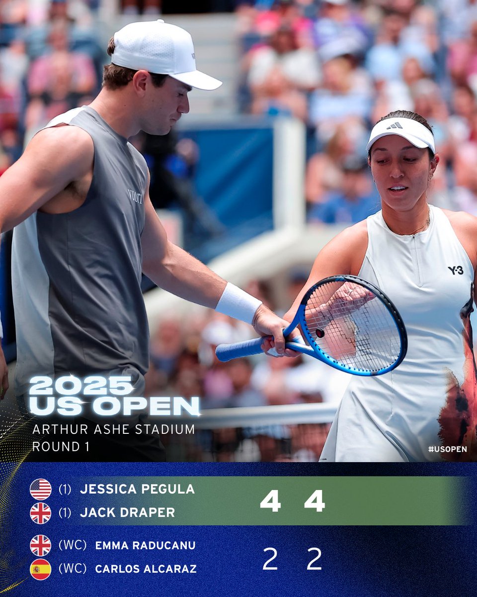 usopen's tweet photo. Little trouble for the top seeds! https://t.co/GJzXc1YWy2