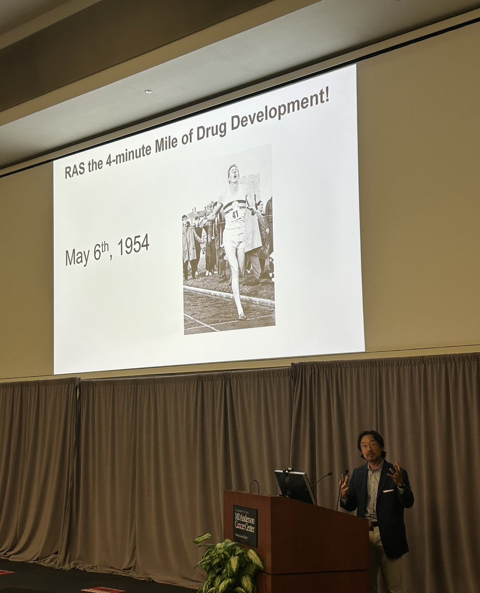 Anirban Maitra (@aiims1742) on Twitter photo Fantastic lecture by <a href="/DavidHongMD/">David S. Hong MD</a> on targeting KRAS in #PancreaticCancer. <a href="/MDAndersonNews/">MD Anderson Cancer Center</a> has the largest portfolio of KRAS inhibitor trials (👀 slide 1!), his favorite G12C “children”, how KRAS inhibitors are stacking up against chemotherapy, and of course Roger Bannister! Fantastic lecture by <a href="/DavidHongMD/">David S. Hong MD</a> on targeting KRAS in #PancreaticCancer. <a href="/MDAndersonNews/">MD Anderson Cancer Center</a> has the largest portfolio of KRAS inhibitor trials (👀 slide 1!), his favorite G12C “children”, how KRAS inhibitors are stacking up against chemotherapy, and of course Roger Bannister!