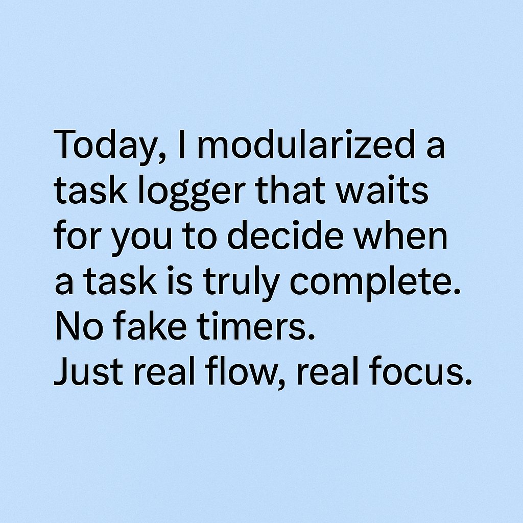 dev1Aashish's tweet image. Day 11: What if your code could track time like a journal entry — and log it with purpose?   
#BeginnerFriendly #PublicLearning #CodingJourney #AIandDataScience #ConsistencyWins #PythonProjects #ModularDesign #ClosuresInPython #DecoratorsExplained #BuildInPublic #DevDiaries