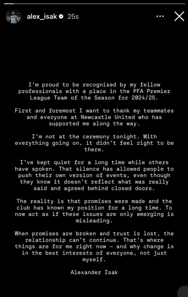 Let him rot in the reserves. You’ve had months to come out with anything and you’ve chosen this pathetic excuse of a statement. No respect to the fans or the players who’ve made you look so good. 
6 goals in 32 games when we signed you. Absolute Rat. #NUFC