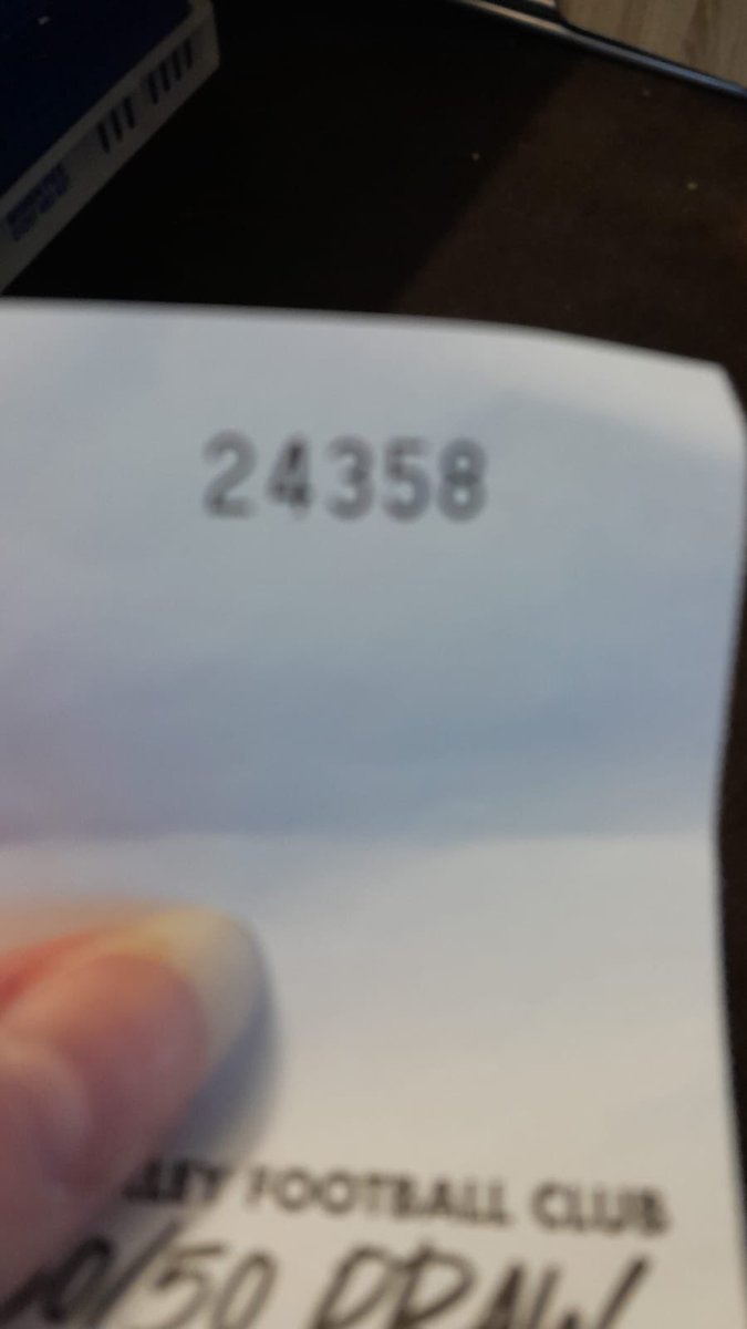 Tonight’s winning 50/50 ticket is number 24358. The £150 prize has been claimed 👏🏼👏🏼👏🏼