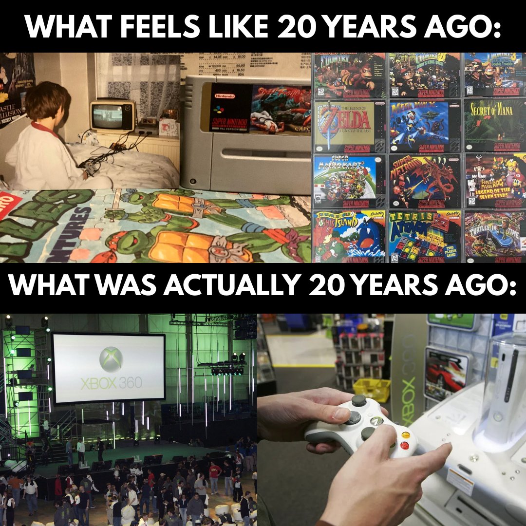 How old were you when you first started gaming?👇
.
.
#20YearsAgo #Nostalgia #Xbox360 #SNES #RetroGaming