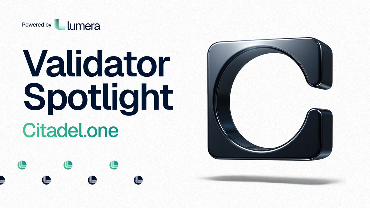 Pastel Network (@pastelnetwork) on Twitter photo Validator Spotlight: <a href="/CitadelOne_/">Citadel.one</a>
Since 2018, Citadel.one has made staking simple across 43+ networks, $263M TVL, and 99% uptime.
For Lumera users, this means security, reliability, and rewards you can count on. Validator Spotlight: <a href="/CitadelOne_/">Citadel.one</a>
Since 2018, Citadel.one has made staking simple across 43+ networks, $263M TVL, and 99% uptime.
For Lumera users, this means security, reliability, and rewards you can count on.
