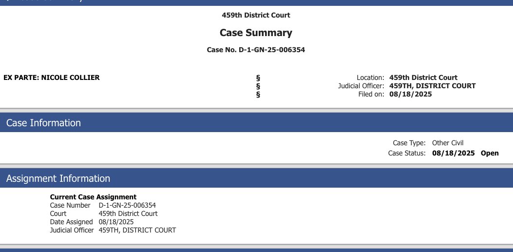Eleanor Klibanoff (@eklib) on Twitter photo It appears Rep. <a href="/NicoleCollier95/">Nicole Collier</a>, who has been on the Texas House floor since yesterday, has filed a habeas petition, challenging the House’s requirement that members who returned from their quorum break be released into DPS custody It appears Rep. <a href="/NicoleCollier95/">Nicole Collier</a>, who has been on the Texas House floor since yesterday, has filed a habeas petition, challenging the House’s requirement that members who returned from their quorum break be released into DPS custody