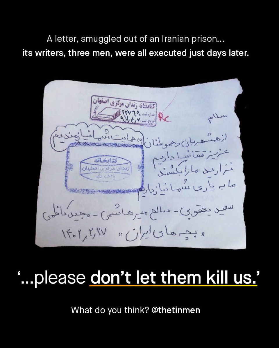 I am glad to see #SharifehMohammadi trending, and the horrors of Iran back in the public limelight.

But it saddens me how the world couldn't rally for the countless Iranian men, equally innocent, who have already been executed and forgotten about. 

Death to the death penalty.