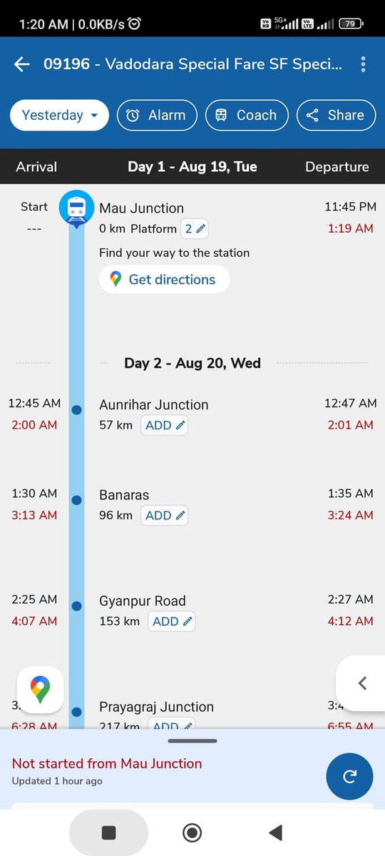 Anokha02's tweet photo. Latest Update 
@RailMinIndia @RailwaySeva @ABPNews @aajtak Train delay ka bhi News to chalna chahiye https://t.co/iq3xo5O8Pp