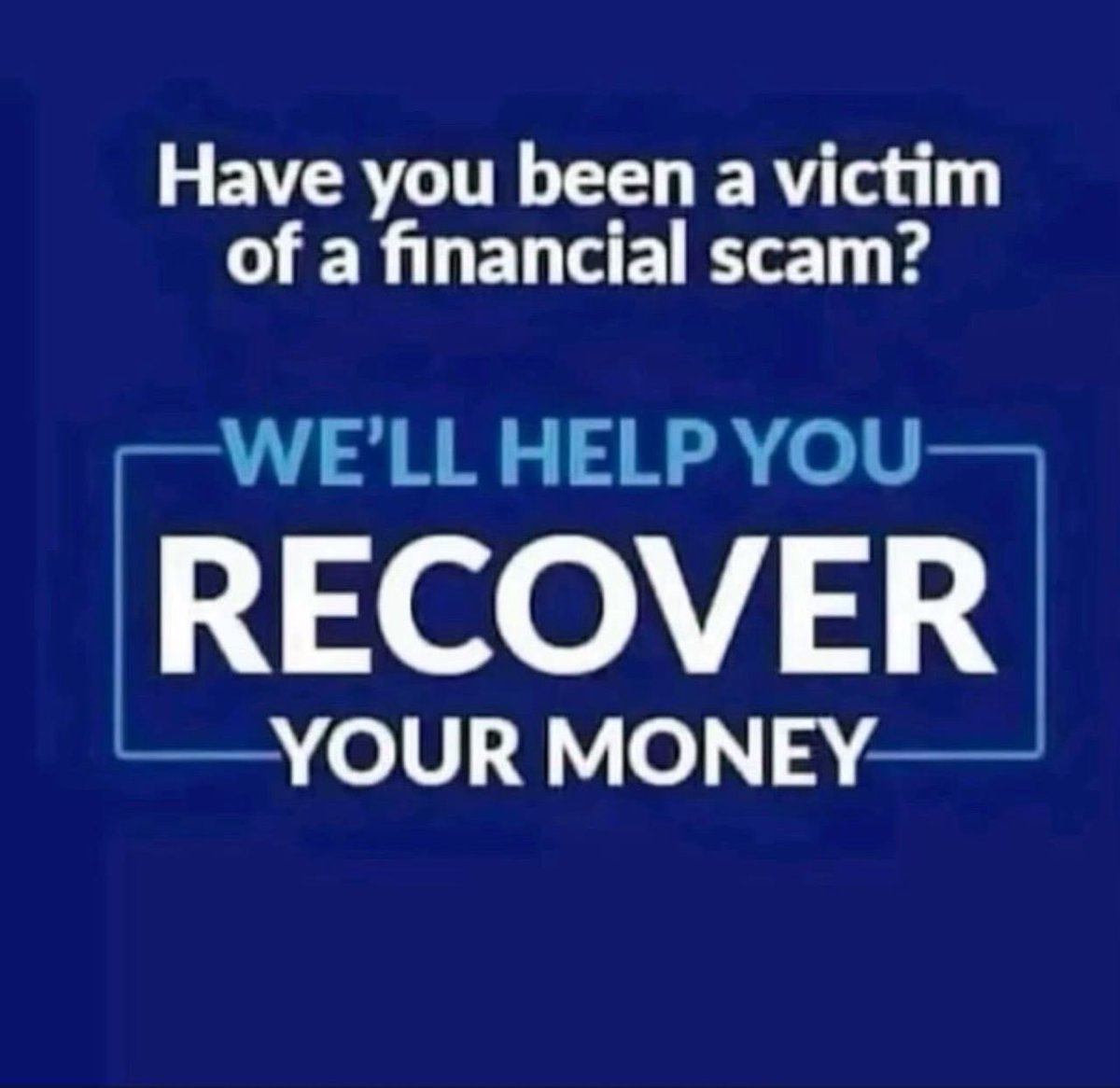 Have you been scammed before? Send a dm now