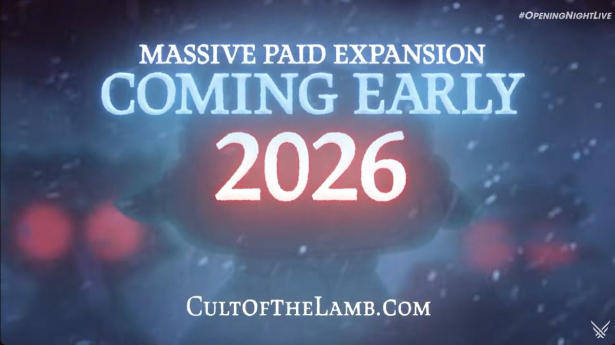🚨 JUST ANNOUNCED AT GAMESCOM
The flock grows stronger as Cult of the Lamb returns with a major expansion in early 2026.
A darker, deeper doctrine will soon be written…
#CultOfTheLamb #Expansion #GamingNews #gamescom2025 #ONL
👉 What role will you play when the cult evolves?