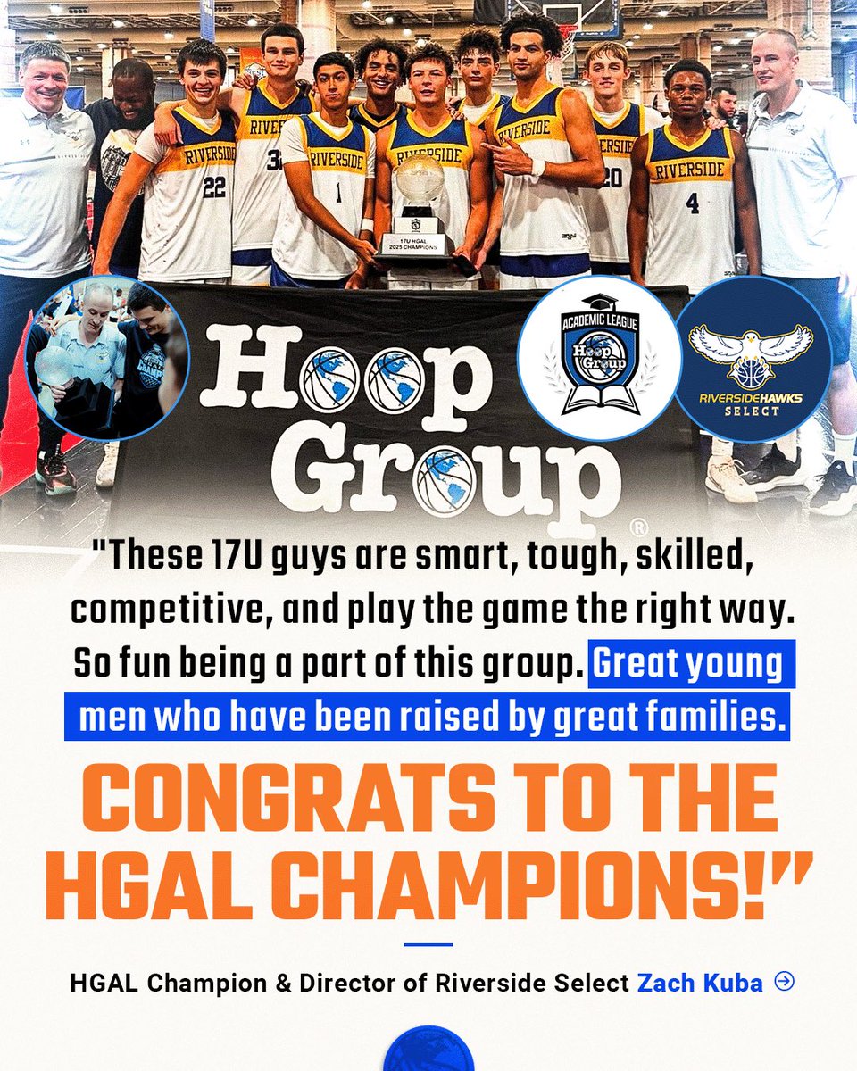 🏆 The Inaugural HGAL Champions <a href="/TheChurchSelect/">Riverside Select</a> 

Smart. Tough. Skilled. Competitive. These young men play the game the right way.

Under Coach <a href="/ZachKuba/">Zach Kuba</a>, Riverside Select built a team that wins with discipline, teamwork, and consistency.

Proud of these players and the families