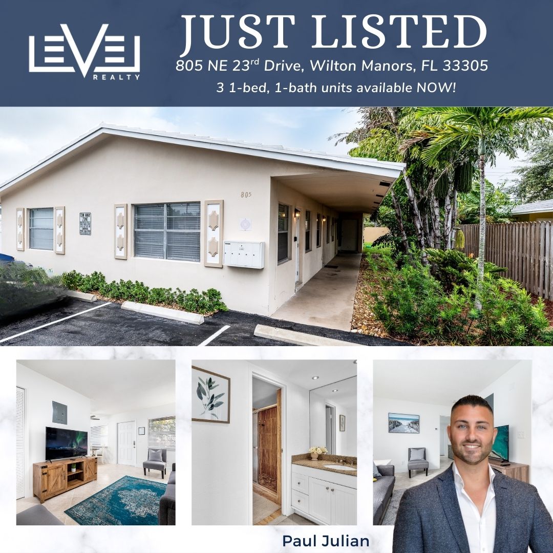 LEVEL_realty's tweet image. JUST LISTED! Contact Paul Julian at 386.846.8541
📍 805 NE 23rd Drive, Wilton Manors, FL
Three (1) bed, (1) bath units available!

📞 Contact us at 954.372.7280 for information on any lease or sale options.

#LEVEL #levelrealty #commerical #wiltonmanors #lease #rentalproperty