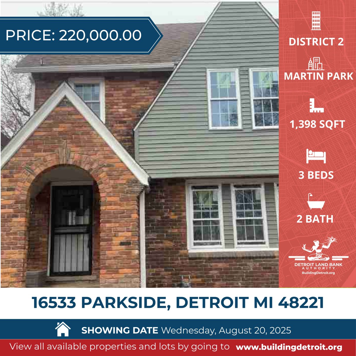 🚪🔑 The doors are open! Come tomorrow to Wednesday, August 20th to tour a fully rehabbed DLBA home and imagine yourself moving in. Rehabbed &amp; Ready means move-in ready, stress-free, and Detroit strong.