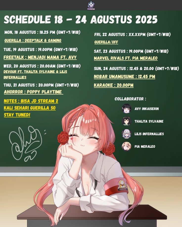 #ahoshi

🌹Schedule 18 - 24 Agustus 2025!

Hehe - 😽

✧General: #Ahomika
✧Fanart:  #AhoMikarts
✧NSFW: #Yabai_Aho
✧Clips: #AhoMika_Clips