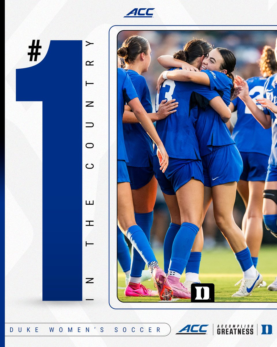 There's a 𝓝𝓔𝓦 No. 1! 😈

<a href="/DukeWSOC/">Duke Women's Soccer</a> climbs to the top spot in the latest United Soccer Coaches Poll! 📈