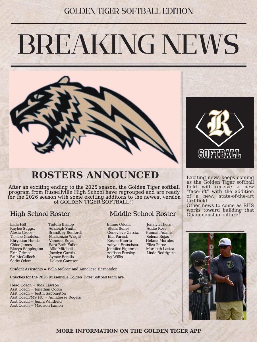 Russellville Golden Tiger Softball (@golden_sb35653) on Twitter photo 