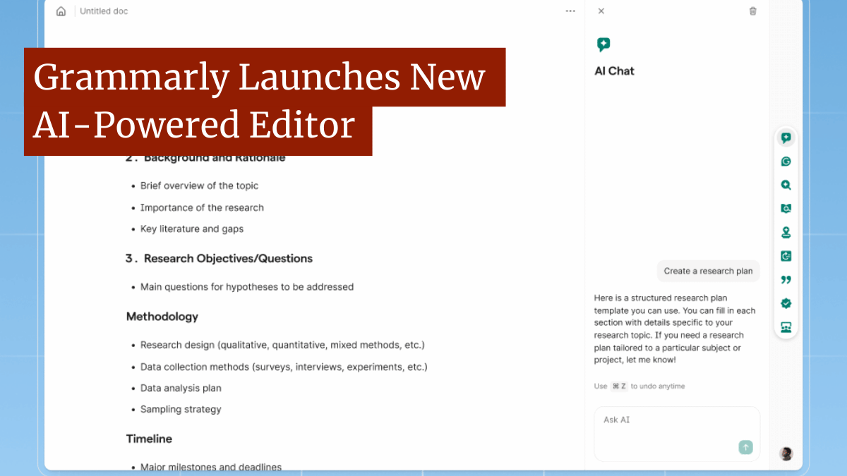 plagiarismtoday's tweet image. Yesterday, Grammarly announced a new AI-focused editor that brings new features. However, it probably won't win over many in academia.

Article Below 

#Plagiarism #Grammarly #AI #Writing