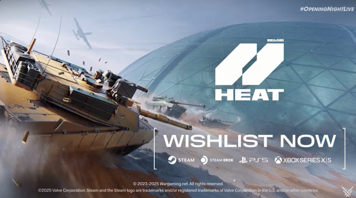 🚨 JUST ANNOUNCED AT GAMESCOM
 World of Tanks: Heat is a free-to-play, hero shooter, launching across PC, PS5, Xbox Series X|S, and Steam Deck with full crossplay and progression!
Fast-paced 10v10 mayhem. Custom Agents. Explosive abilities.
#WoTHeat #gamescom2025 #ONL