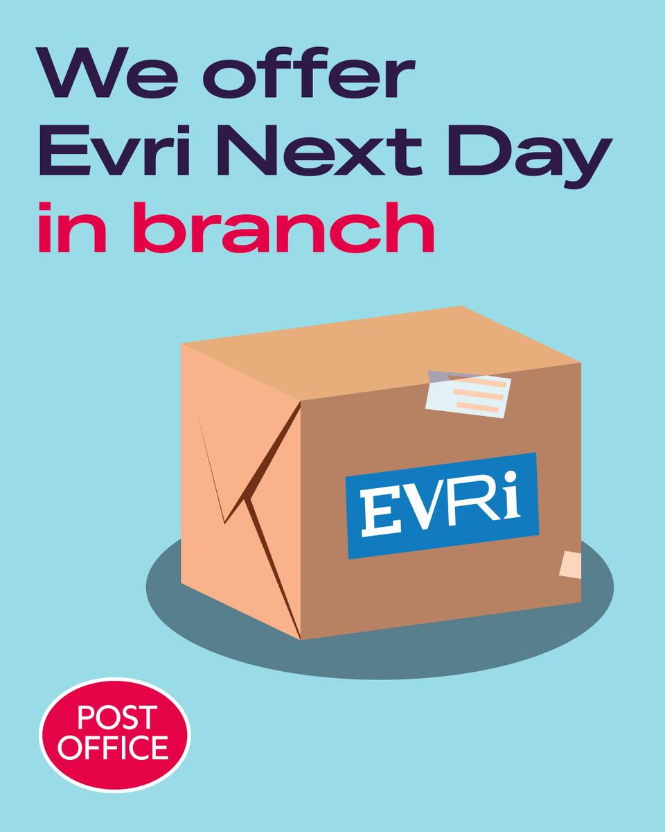 Need it there tomorrow? 

Choose Evri Next day now available here, which comes with full tracking, up to £50 cover and 1-hour delivery window notification

Pop in today to find out more