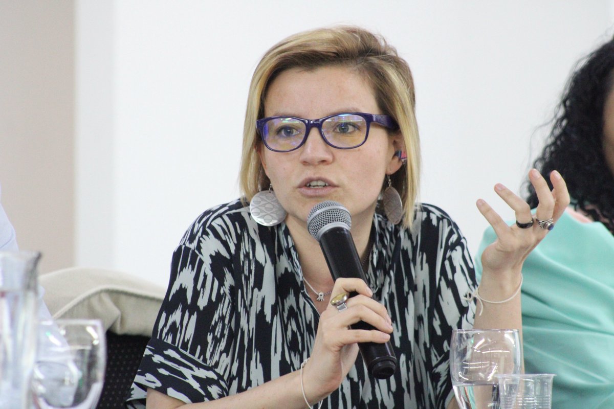 Natalia Moreno, Directora del Cuidado <a href="/MinIgualdad_Col/">Ministerio de Igualdad y Equidad de Colombia</a>: "Esta es una agenda global: El trabajo de cuidar es un derecho y empieza a ser reconocido. En Colombia, 7 millones de mujeres se dedican al cuidado, una cantidad poblacional importante".