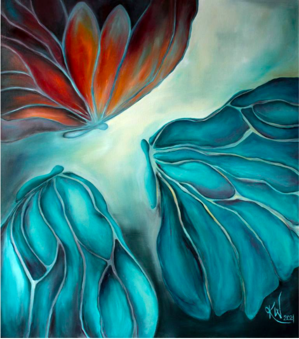 A midsummer night's dream 
from the serries Ether of Life;
oil painting on canvas, 
by artist Katarzyna Wasilewska (Poland)