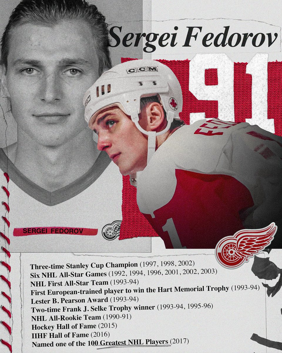 Chad Britton (@cbrit24) on Twitter photo In honor of the announcement that #91 finally going up to the rafters, and just pure curiosity. I'm asking <a href="/m_bultman/">Max Bultman</a>, <a href="/RyanHanaWWP/">Ryan Hana</a>, <a href="/BradKrysko/">Brad Krysko WWP</a>, & <a href="/HockeytownEvan/">Evan Lobsinger WWP</a> where they rank Sergei Fedorov on the All-Time Russian Born NHLers list. I personally will argue him #1 over In honor of the announcement that #91 finally going up to the rafters, and just pure curiosity. I'm asking <a href="/m_bultman/">Max Bultman</a>, <a href="/RyanHanaWWP/">Ryan Hana</a>, <a href="/BradKrysko/">Brad Krysko WWP</a>, & <a href="/HockeytownEvan/">Evan Lobsinger WWP</a> where they rank Sergei Fedorov on the All-Time Russian Born NHLers list. I personally will argue him #1 over