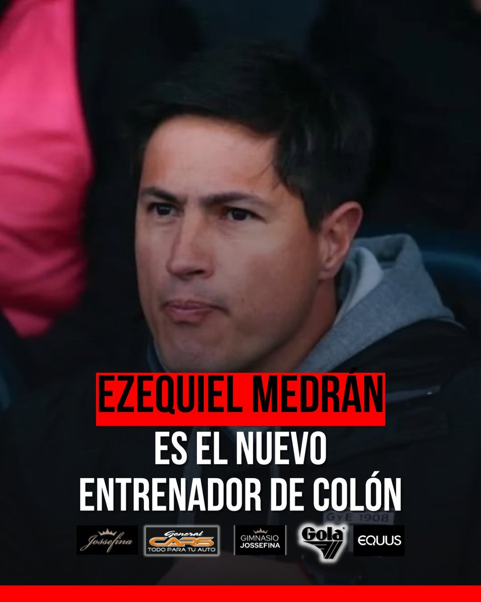 🚨 #Colón cerró a Ezequiel Medrán como nuevo entrenador. 

👉Será el 4to entrenador del Sabalero en este 2025.