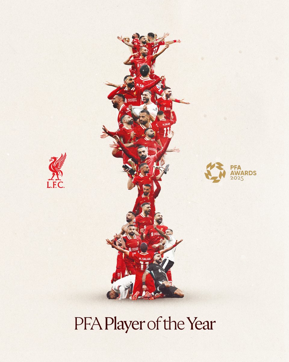 LFCIndonesia's tweet photo. Mo Salah terpilih sebagai PFA Players' Player of the Year 2025 🏆

Definisi seorang Raja 👑 https://t.co/FjQ6ADKPkP