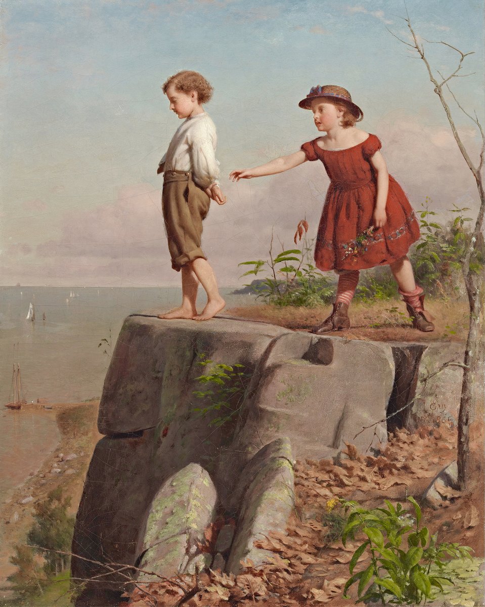 Unconscious of Danger, (1865) — by Seymour Joseph Guy.