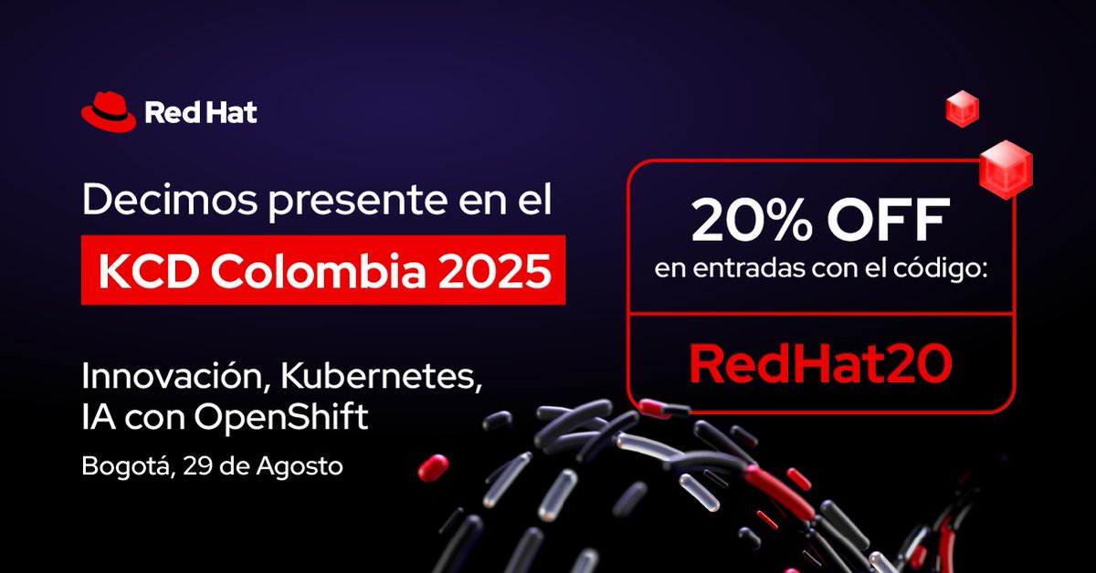 🚀 ¿Listo para la cita cloud-native del año? KCD Colombia aterriza en Bogotá ✨, un espacio para conectar con expertos globales y compartir conocimiento.

🎟️ Usa el código y consigue tu entrada con descuento aquí: community.cncf.io/events/details…